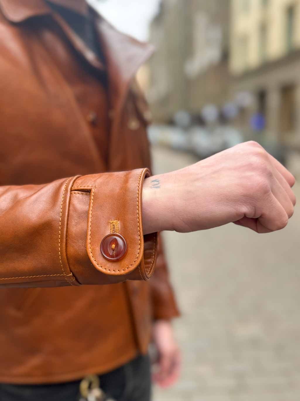 Double Helix The Rider Unus Horsehide Jacket - Middle Brown