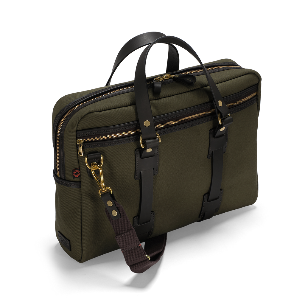 Croots England - BRITISH TWILL LAPTOP BAG - OLIVE - BT02