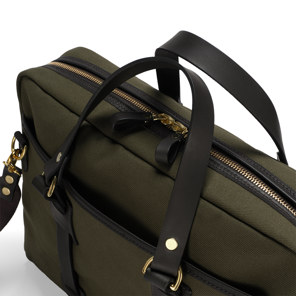 Croots England - BRITISH TWILL LAPTOP BAG - OLIVE - BT02