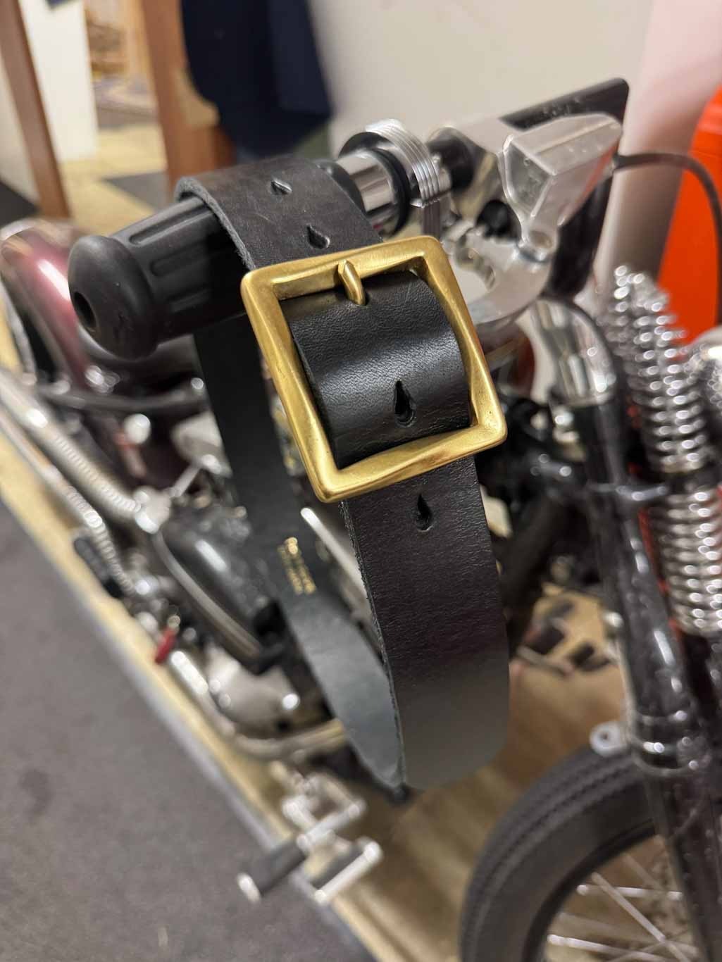 The Rope — Heavy Brass Buckle Belt Black