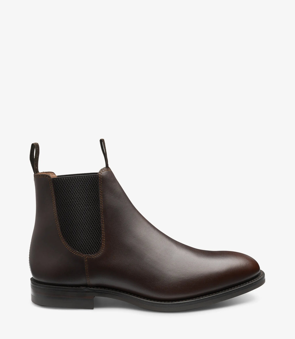 Loake 1880 Chatsworth Chelsea Boot Dark Brown Waxy Leather