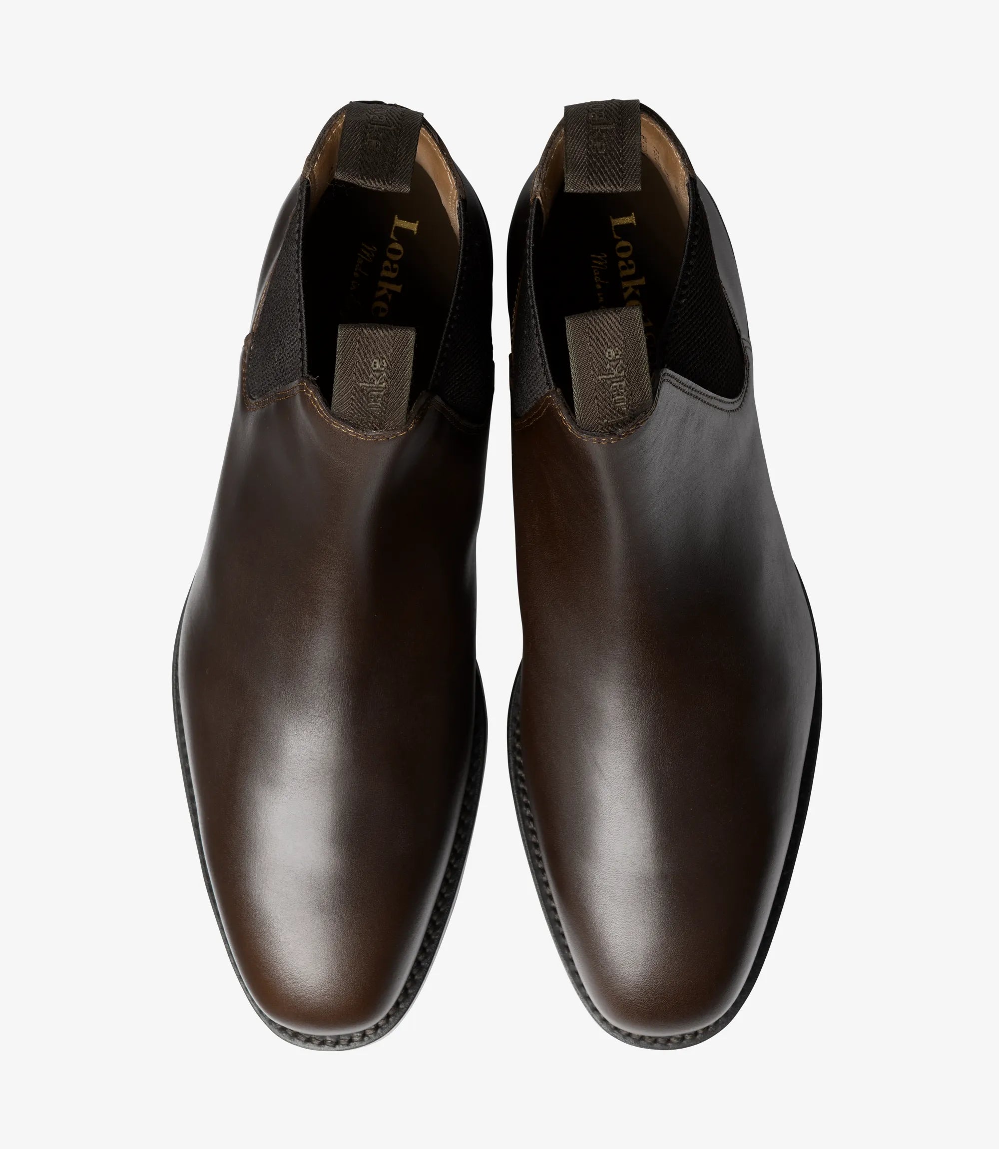 Loake 1880 Chatsworth Chelsea Boot Dark Brown Waxy Leather