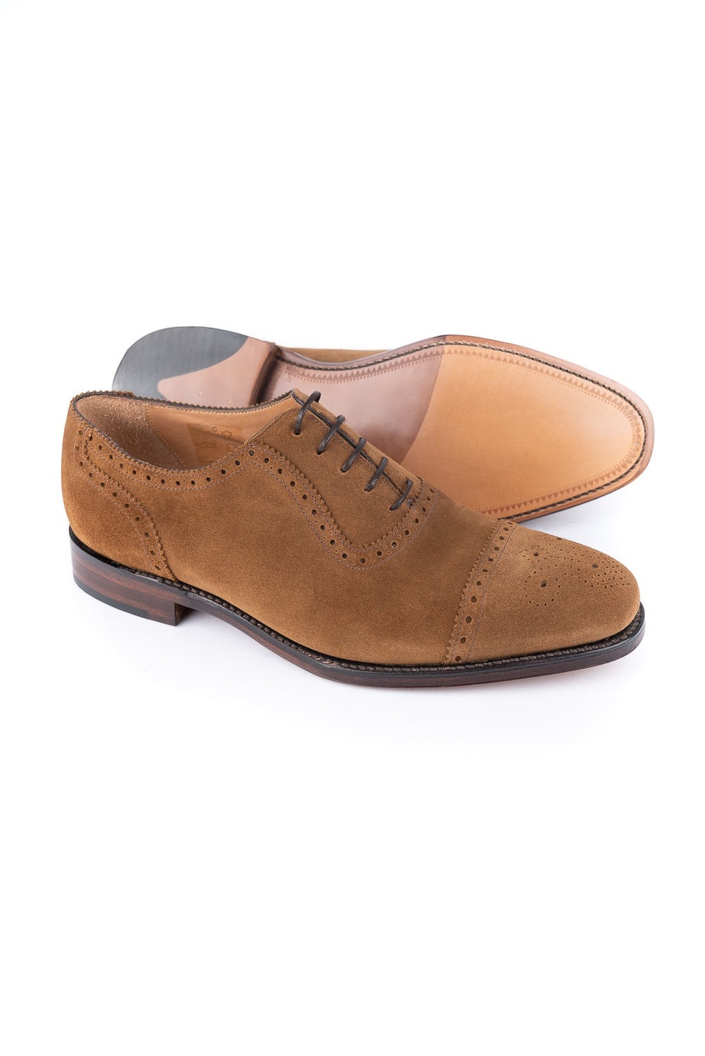 Loake 1880 Strand Tobacco Suede Semi-Brogue