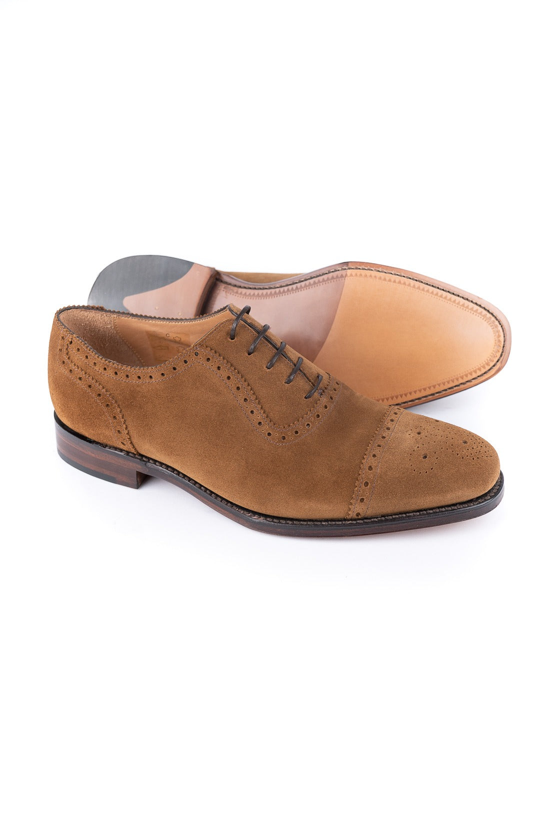 Loake 1880 Strand Tobacco Suede Semi-Brogue
