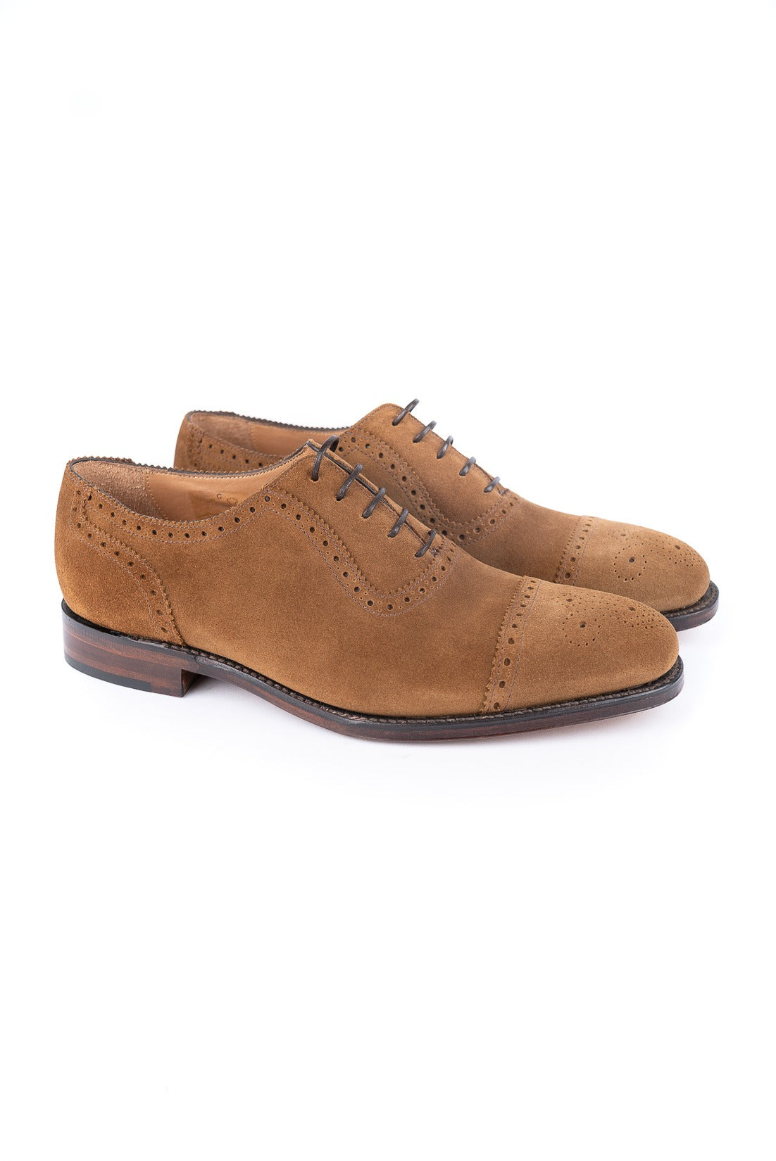 Loake 1880 Strand Tobacco Suede Semi-Brogue
