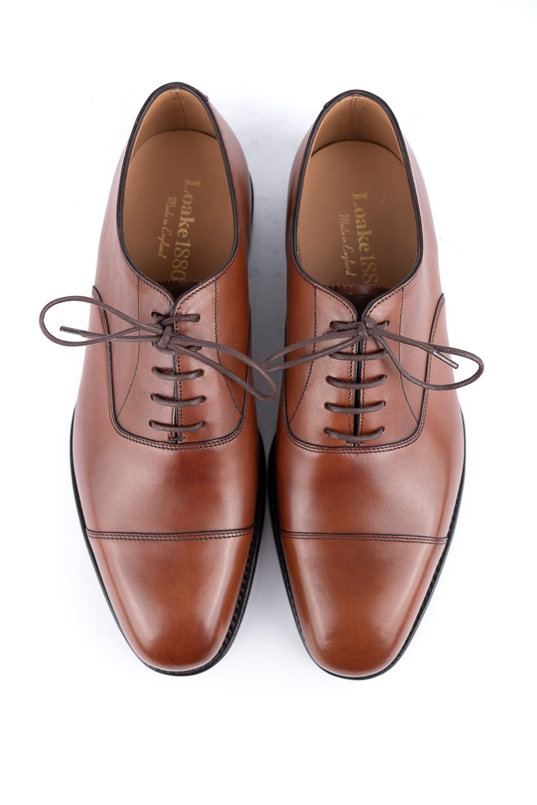 Loake 1880 Aldwych Mahonagy Calf Oxford Leather soles
