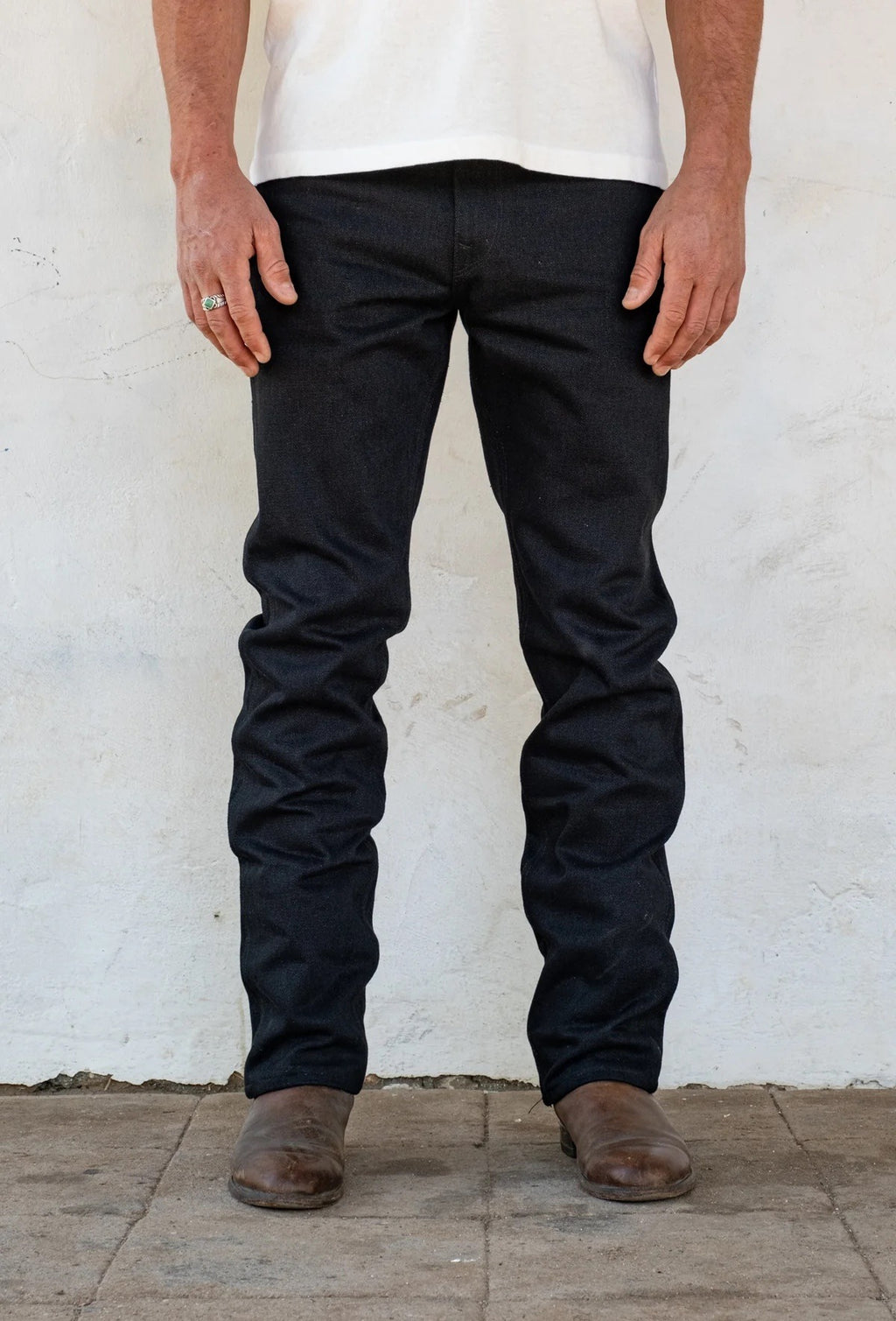 Freenote Cloth - wilkes western 17 ounce black denim