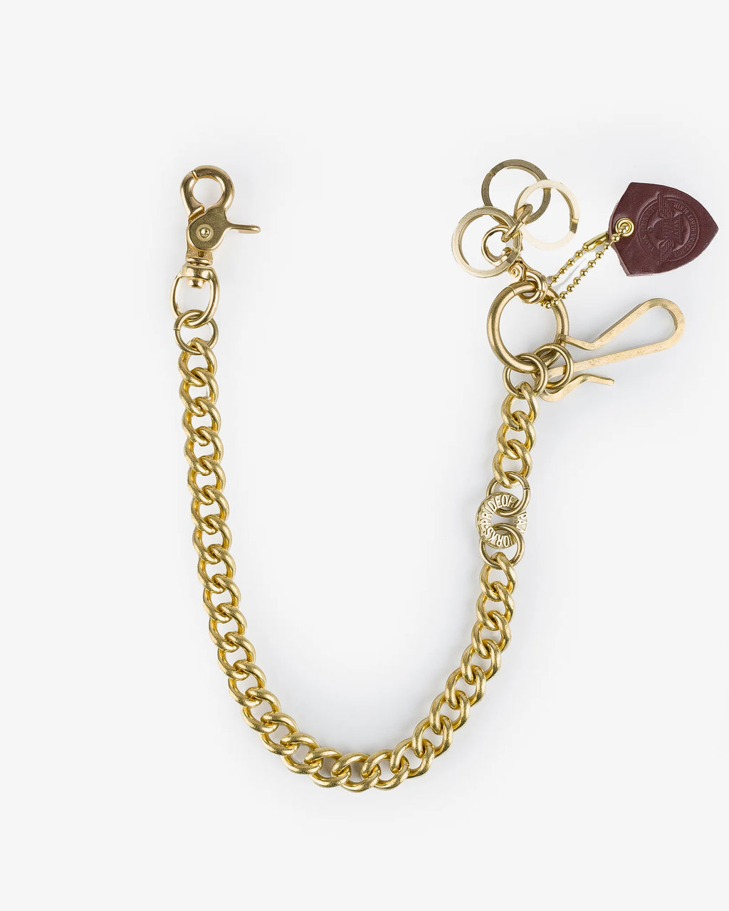 Iron Heart W6 Wallet Chain with Hook and Rings - Brass