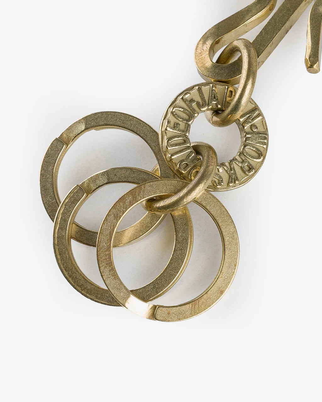 Iron Heart W10 Key Hook with Rings - Brass