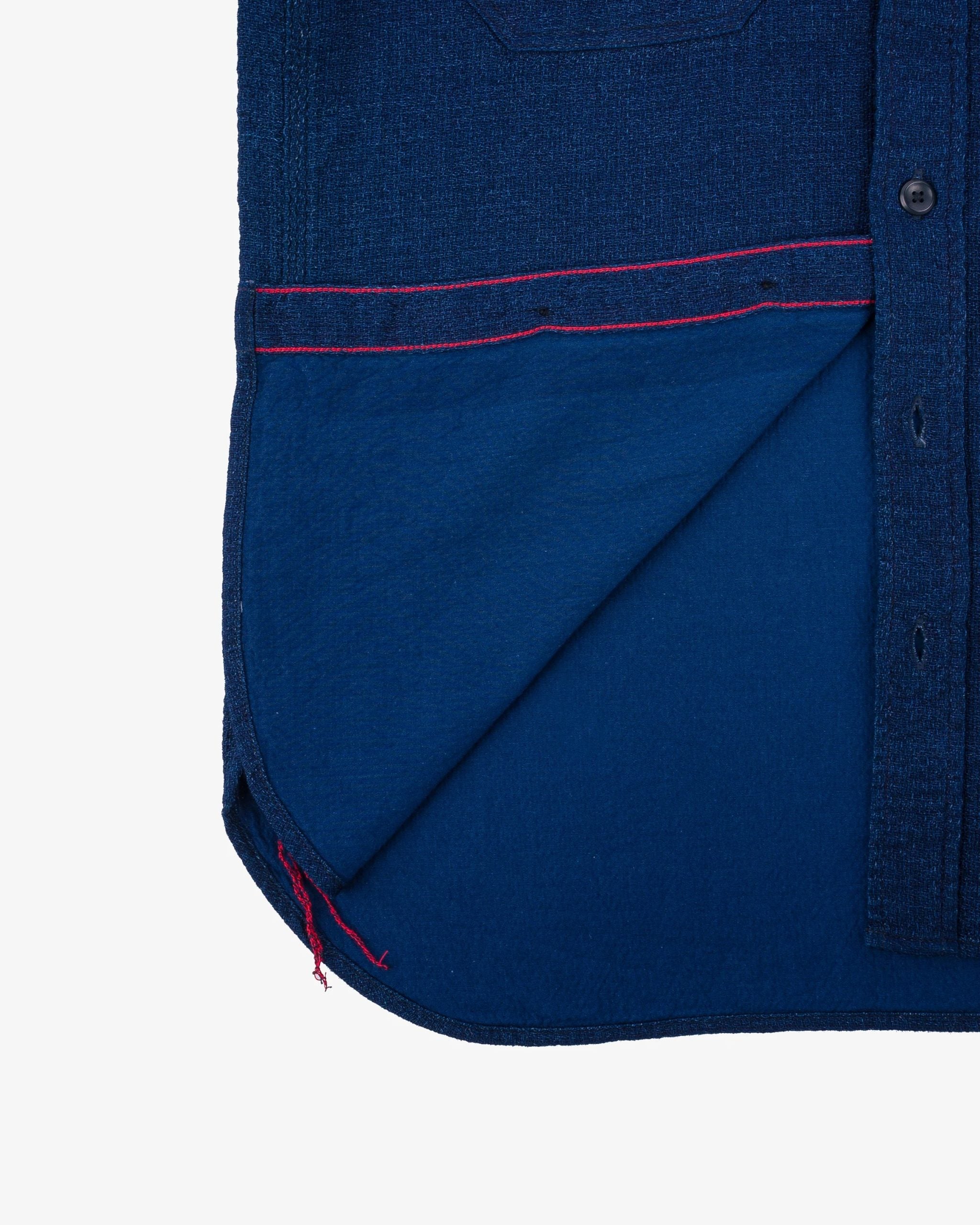 Iron Heart IHSH-417-IND - 5oz Double Gauze Short Sleeved Work Shirt - Indigo