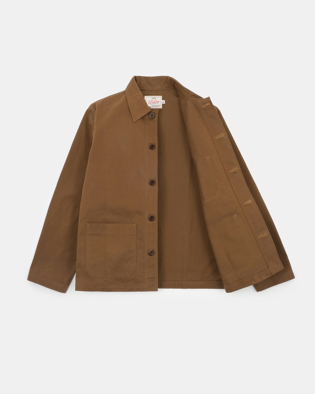 Dehen Woven Chore Coat - Nicotine