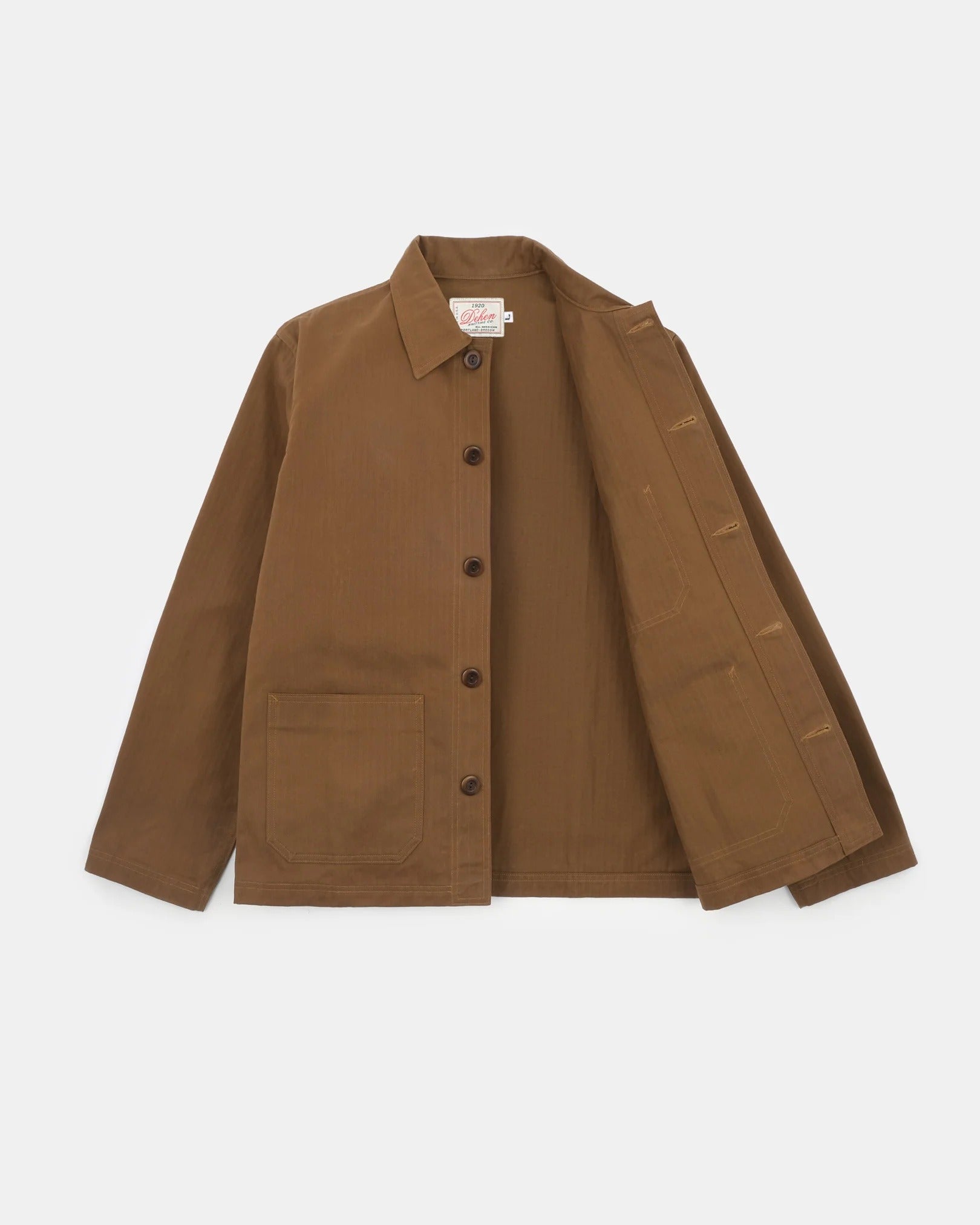 Dehen Woven Chore Coat - Nicotine