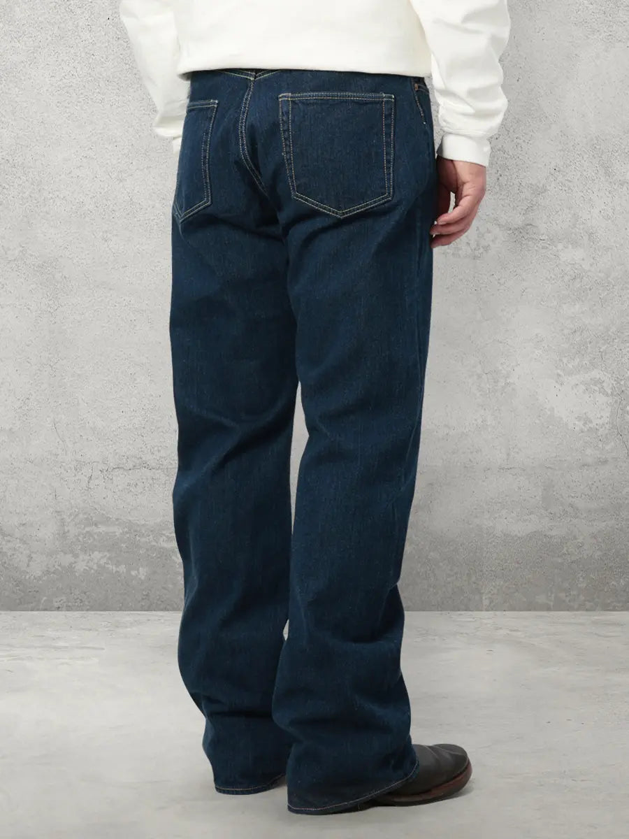 THE FLAT HEAD - D217F 12.5oz WIDE BOOTCUT JEANS FADED