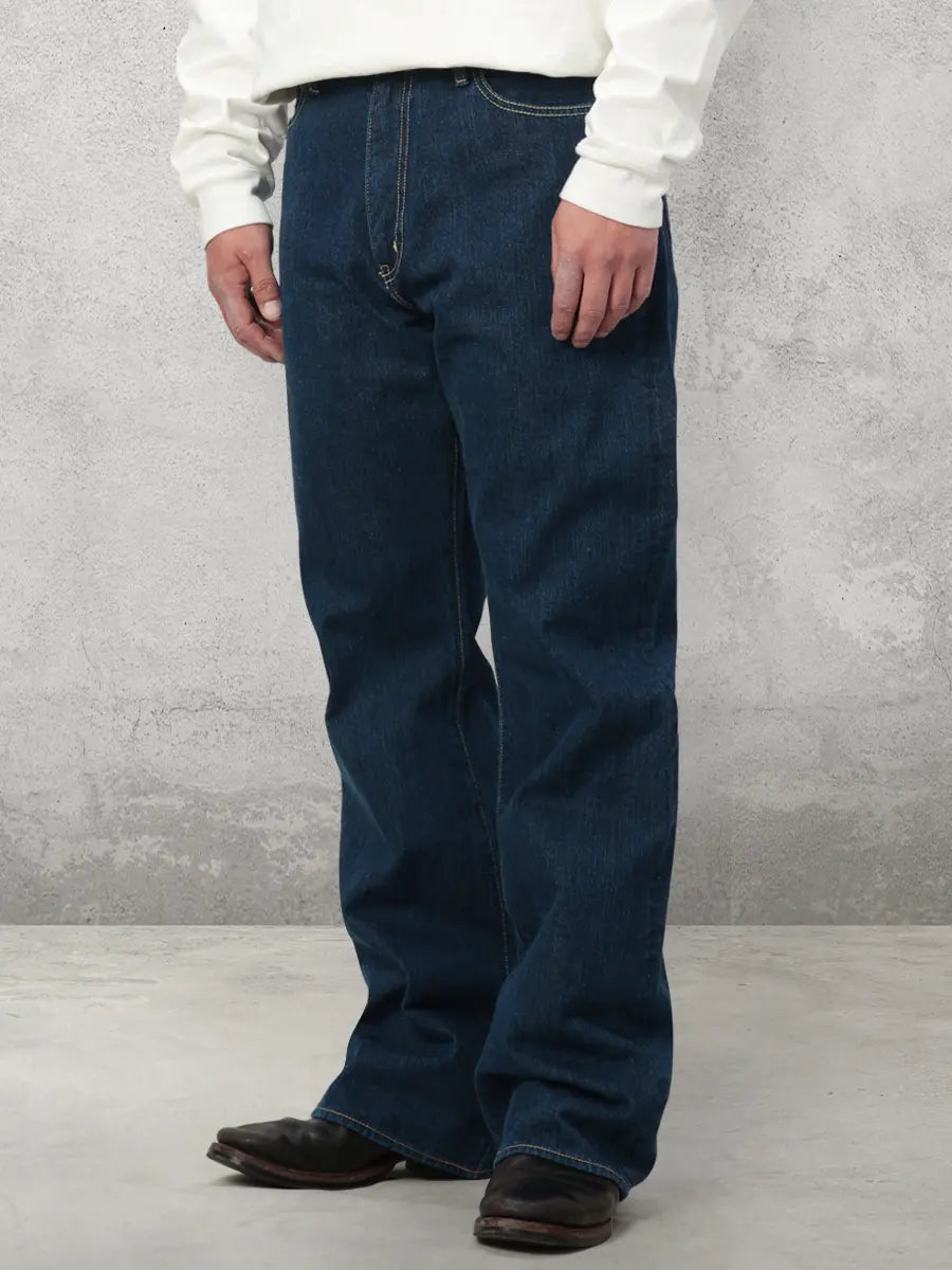 THE FLAT HEAD - D217F 12.5oz WIDE BOOTCUT JEANS FADED