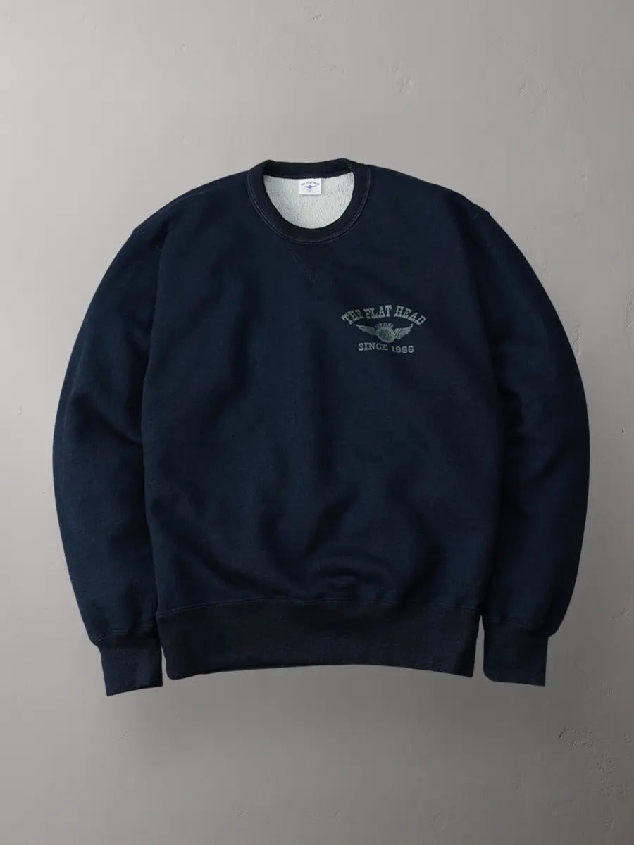 THE FLAT HEAD - round-neck sweatshirt- FN-SWC-101SP - INDIGO