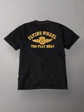 THE FLAT HEAD -FN-THC-059SP Flying Wheel 9.7oz Loopwheeled T-Shirt – Black / Yellow