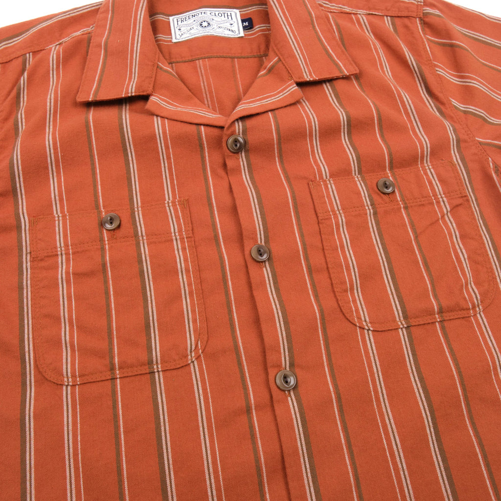 Freenote Cloth DAYTON - ORANGE STRIPE