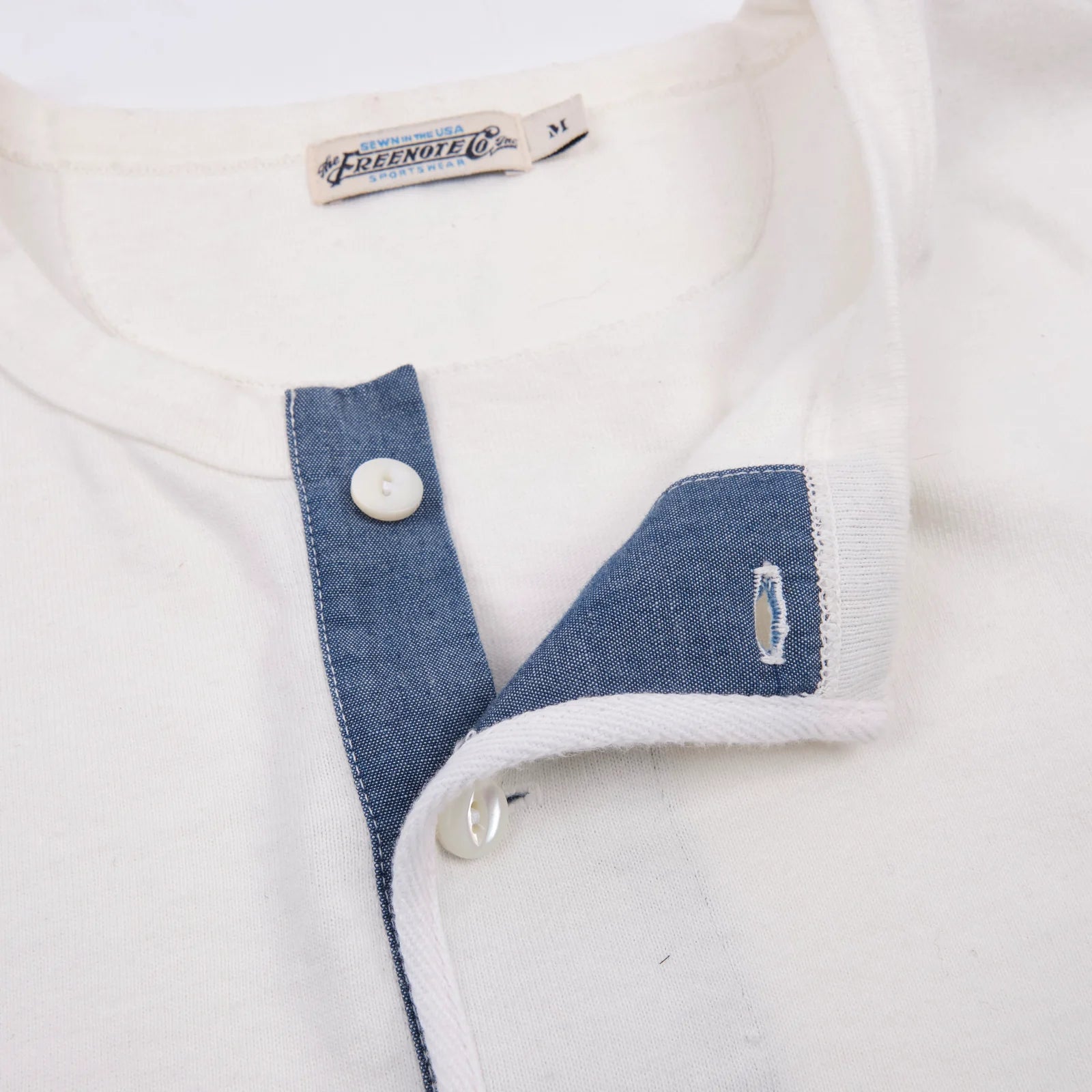 Freenote Cloth 13 Ounce Henley L/S White