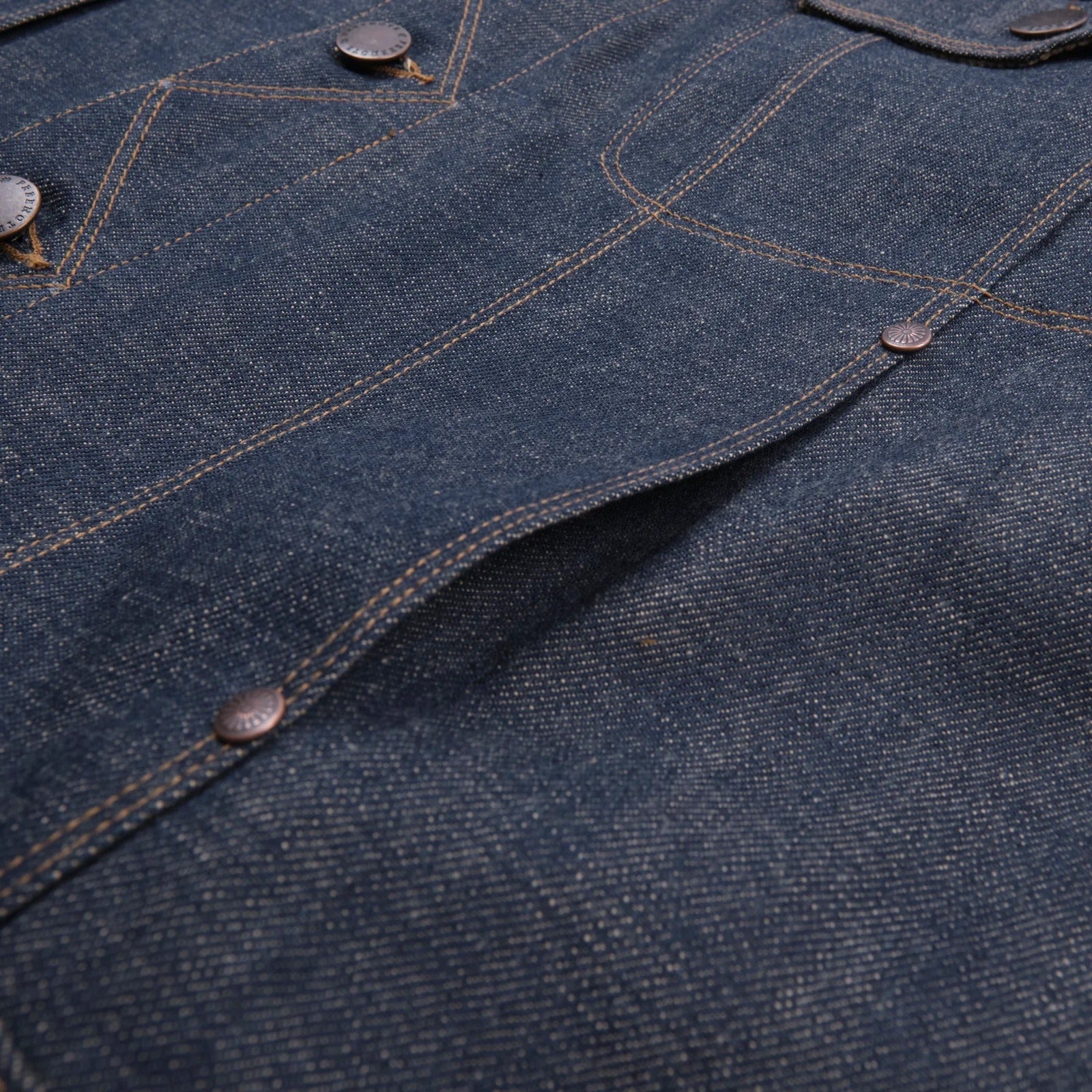 Freenote Cloth High Low 13 Ounce Natural Indigo Jacket