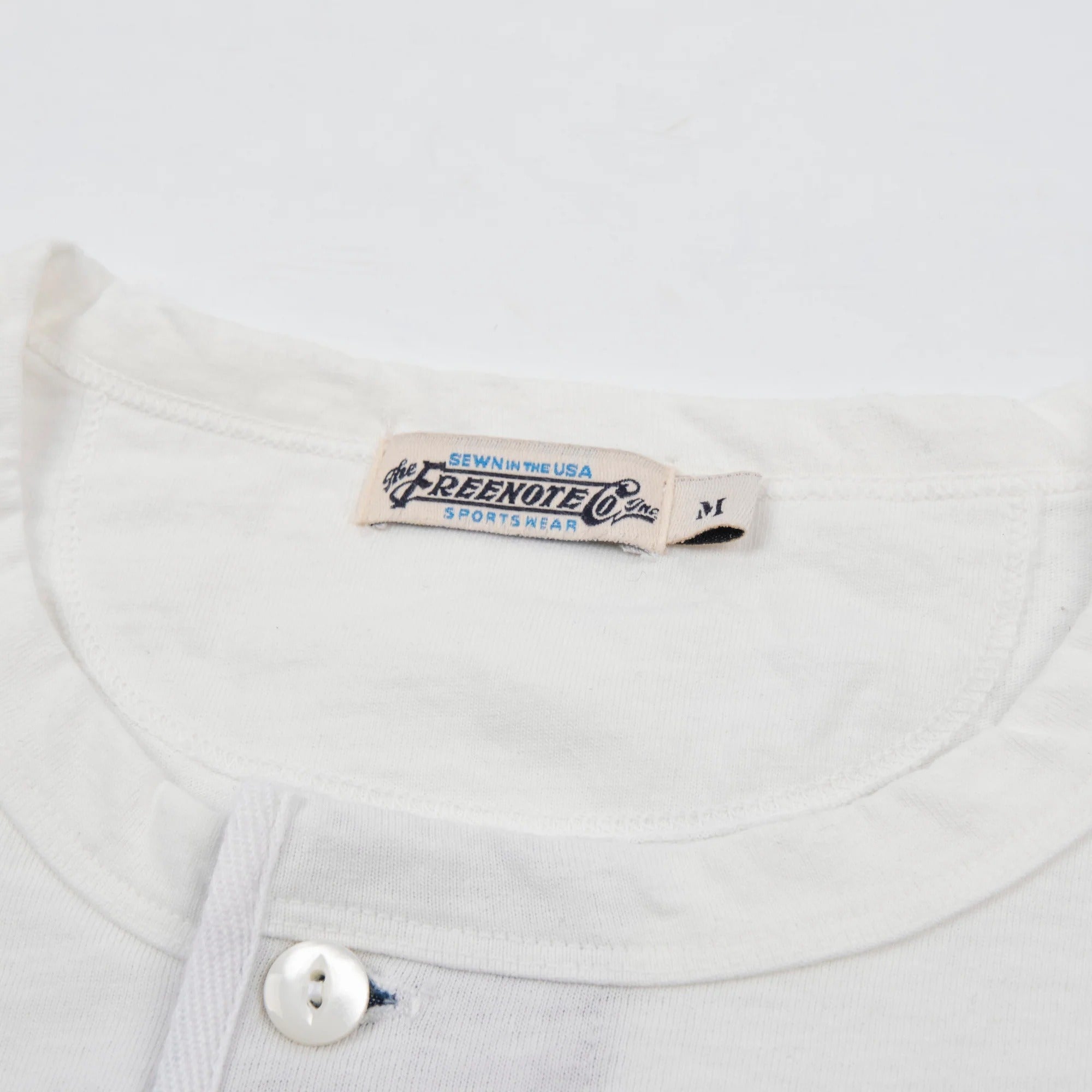 Freenote Cloth 13 Ounce Henley L/S White