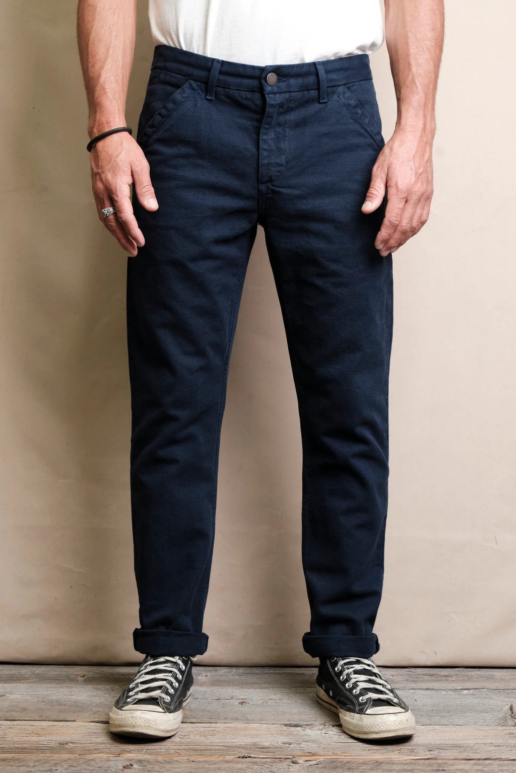 Freenote Cloth - Workers Chino Slim Straight Fit 14 Ounce Slub - Navy