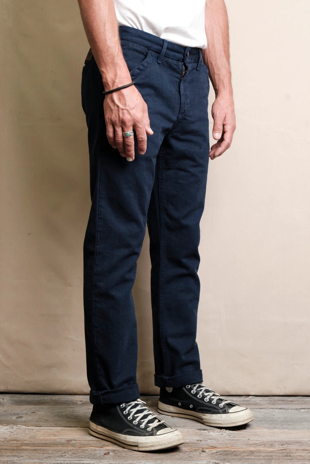 Freenote Cloth - Workers Chino Slim Straight Fit 14 Ounce Slub - Navy