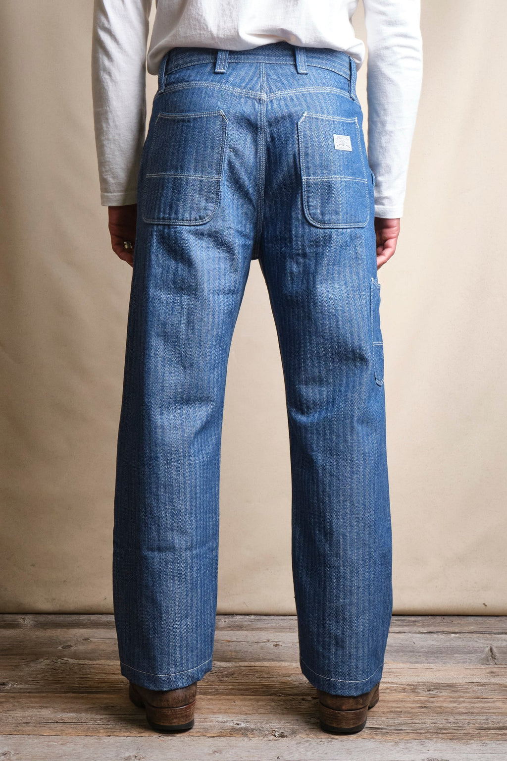 Freenote Cloth Ortega Pant 13 Ounce Blue Herringbone