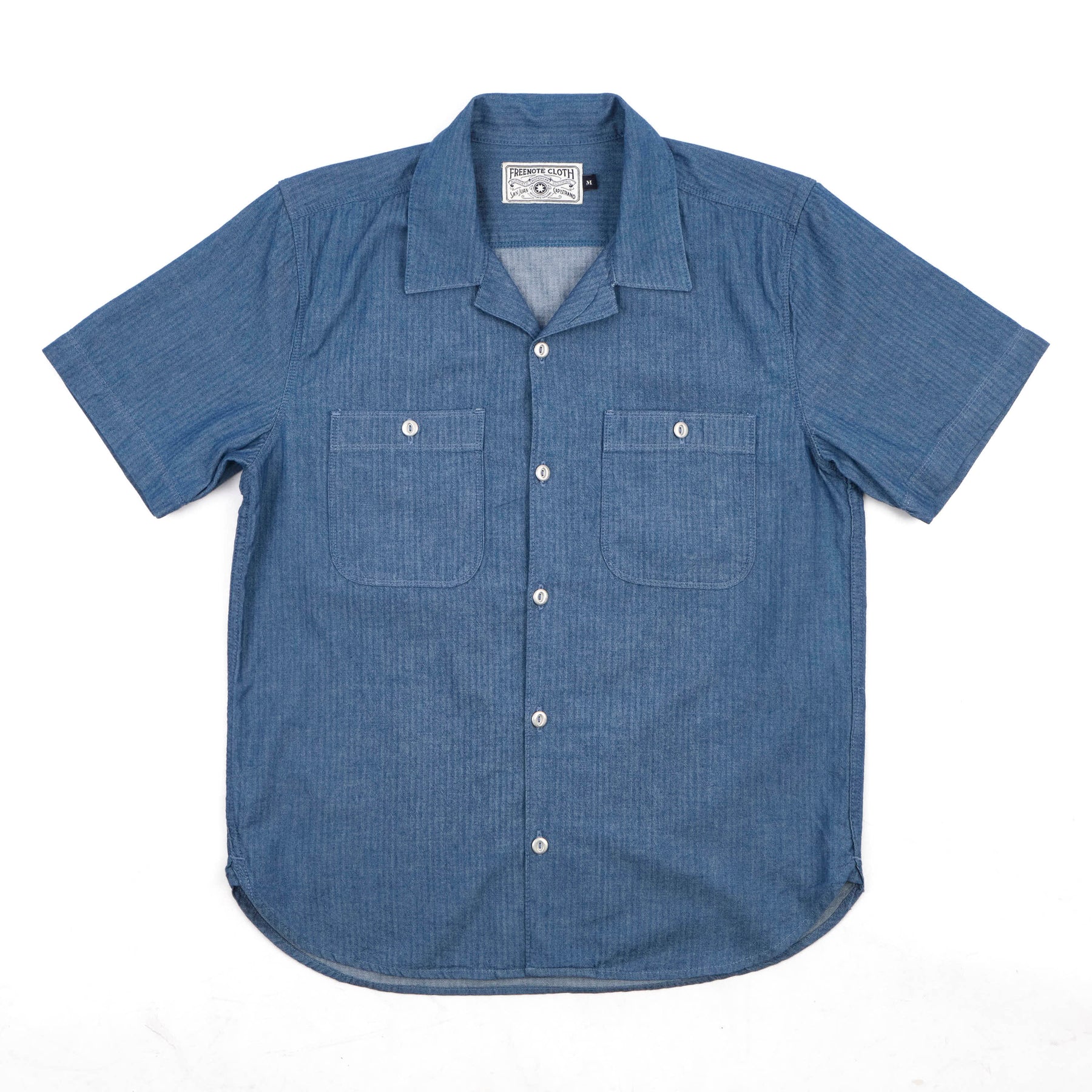Freenote Cloth Dayton Blue Herringbone