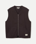 Merz b. Schwanen Padded Zip Vest Chocolate