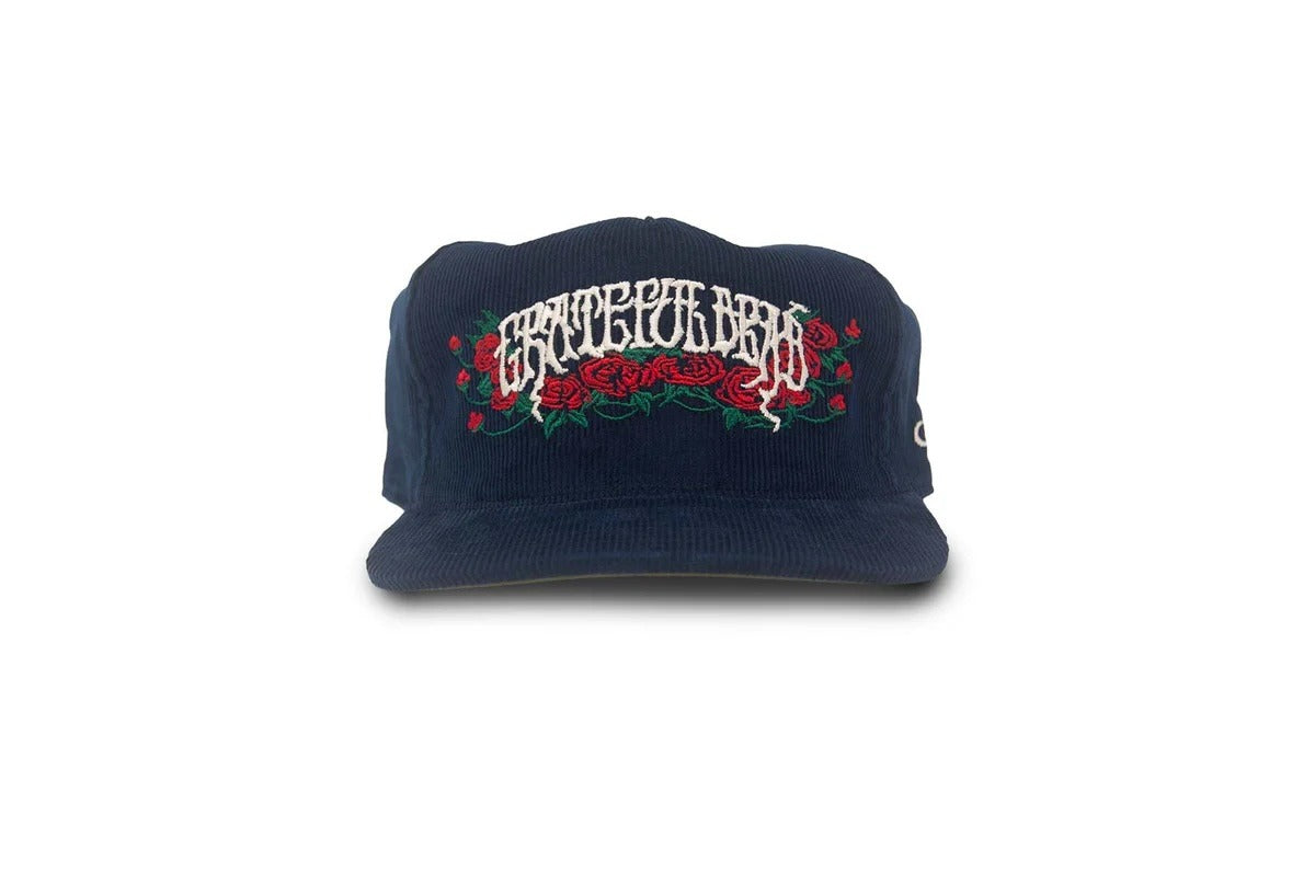 Ampal - Ampal x Grateful Dead ROSES Navy Corduroy- Snapback