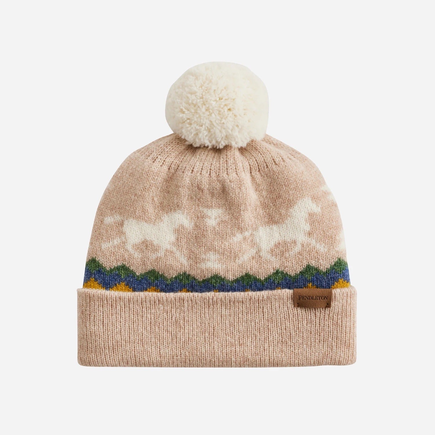 Pendleton Pom Pom Beanie - Horse Sandshell