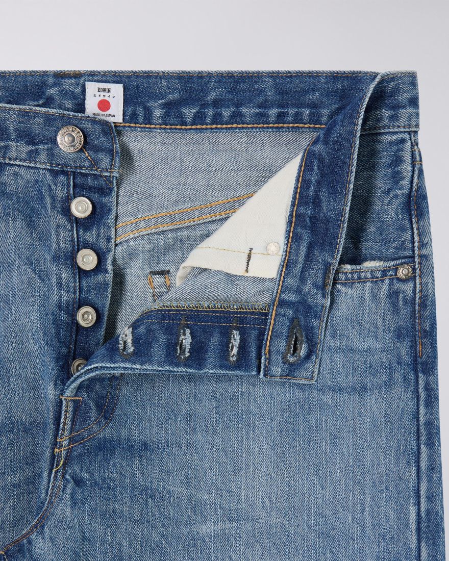 Edwin Made in Japan, LOOSE STRAIGHT - LIGHTWEIGHT 10.5oz KAIHARA RED SELVAGE  - Light used -  I033518-015J