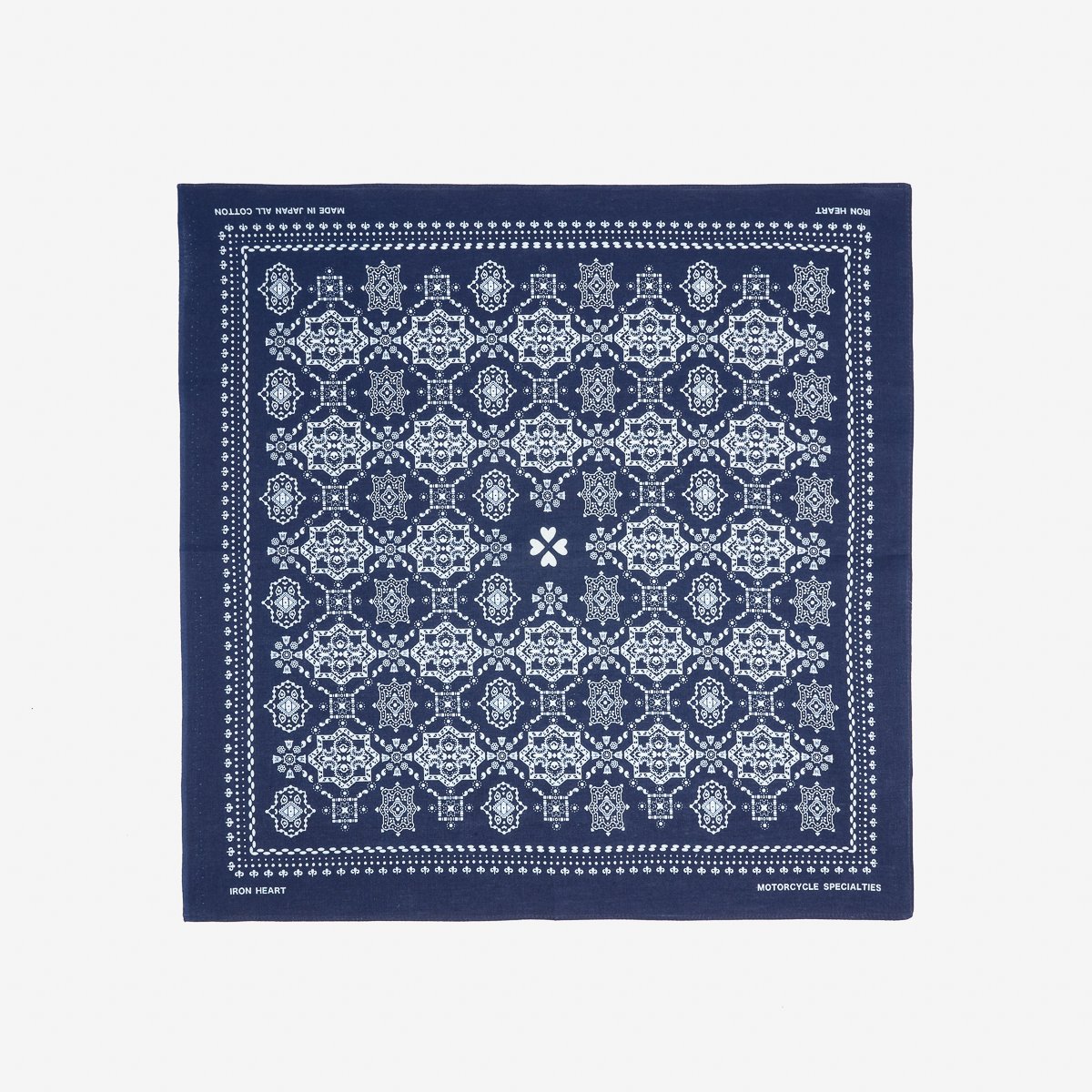 Iron Heart “Bell” Print Bandana - Indigo