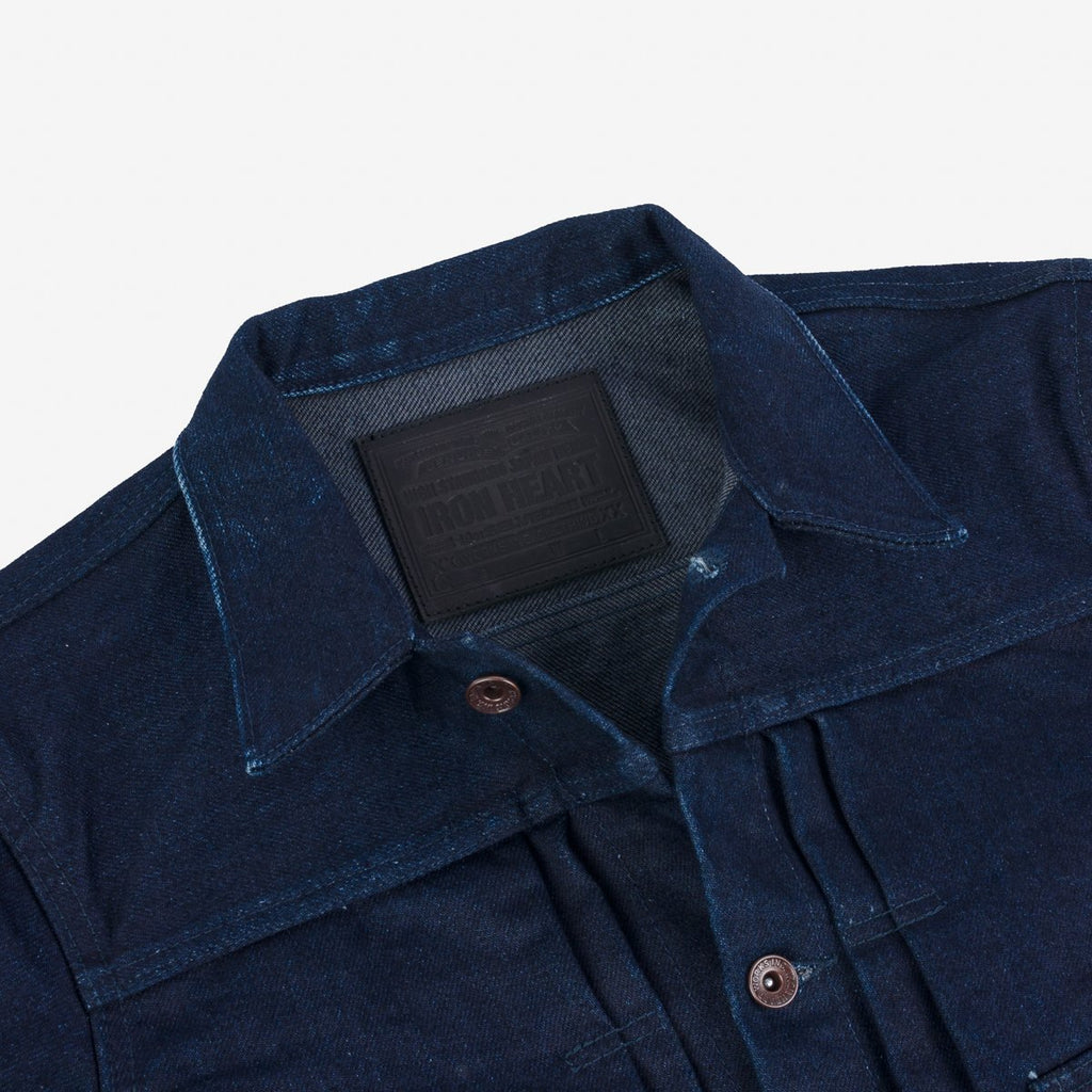 Iron Heart IHJ-140-IG 19oz Selvedge Denim Type I Jacket - Indigo/Grey