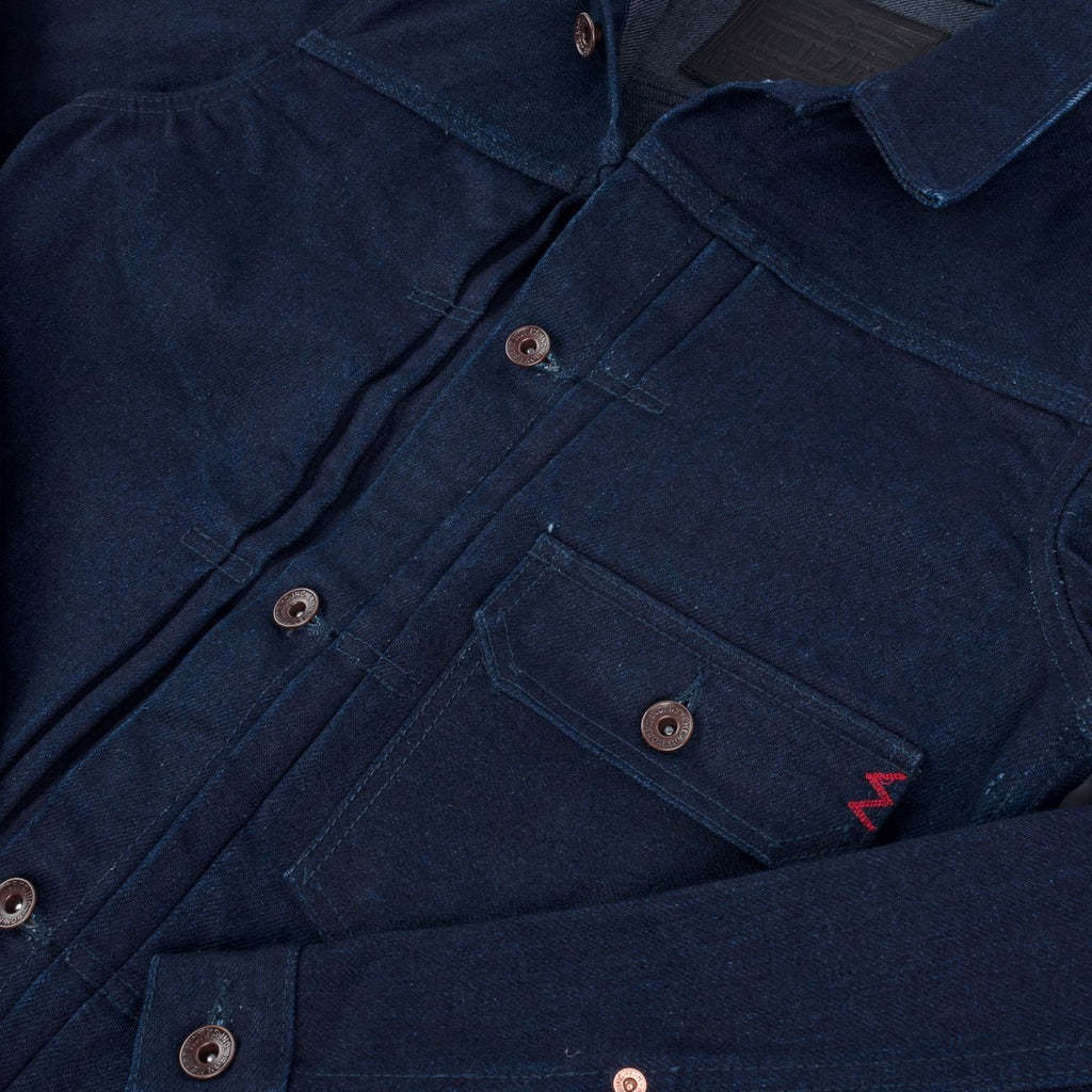 Iron Heart IHJ-140-IG 19oz Selvedge Denim Type I Jacket - Indigo/Grey