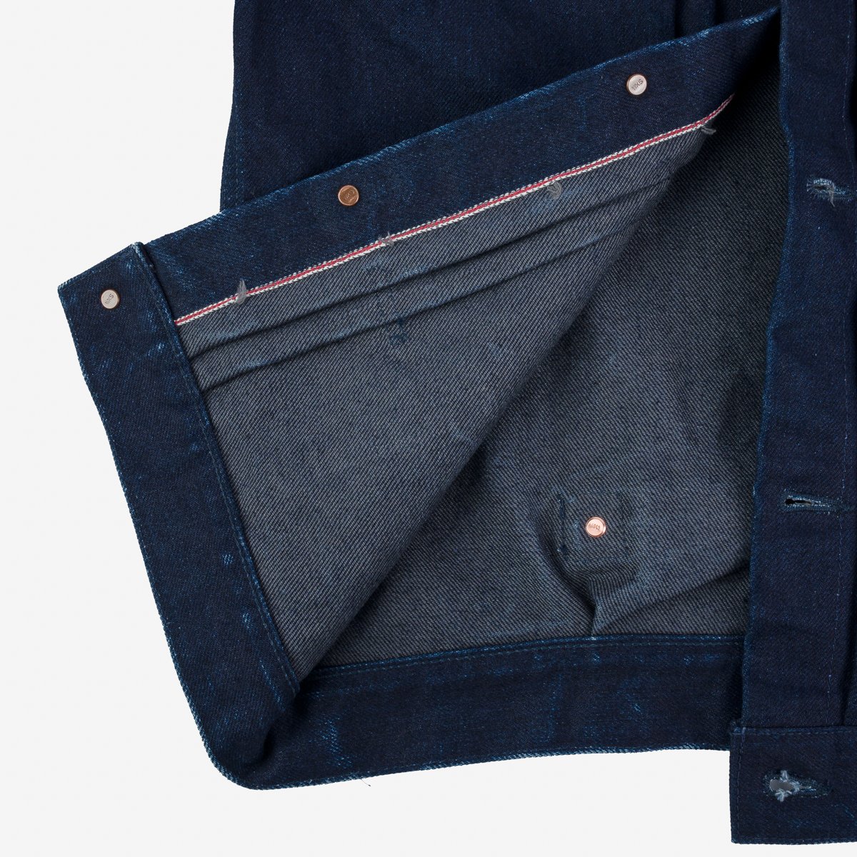 Iron Heart IHJ-140-IG 19oz Selvedge Denim Type I Jacket - Indigo/Grey