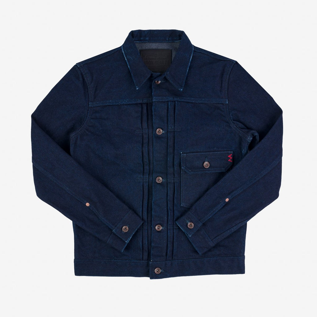 Iron Heart IHJ-140-IG 19oz Selvedge Denim Type I Jacket - Indigo/Grey