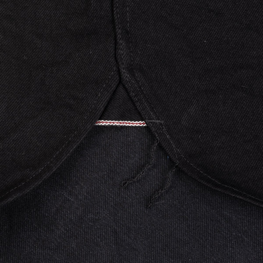 Iron Heart IHSH-295-BB 14oz Selvedge Denim Western Shirt - Black/Black
