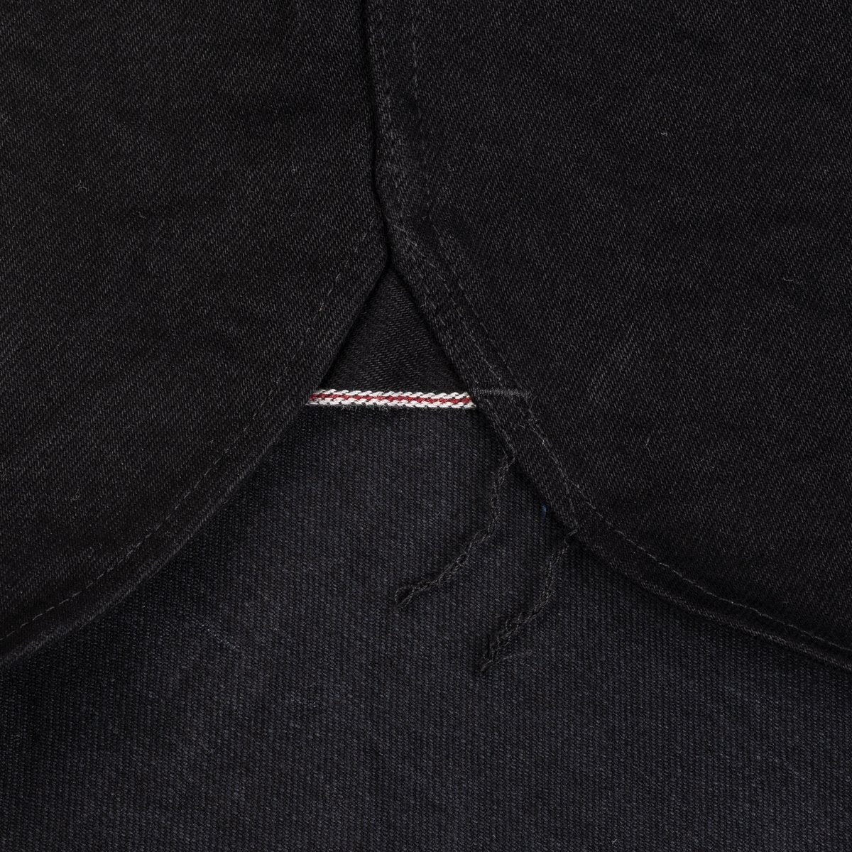 Iron Heart IHSH-295-BB 14oz Selvedge Denim Western Shirt - Black/Black
