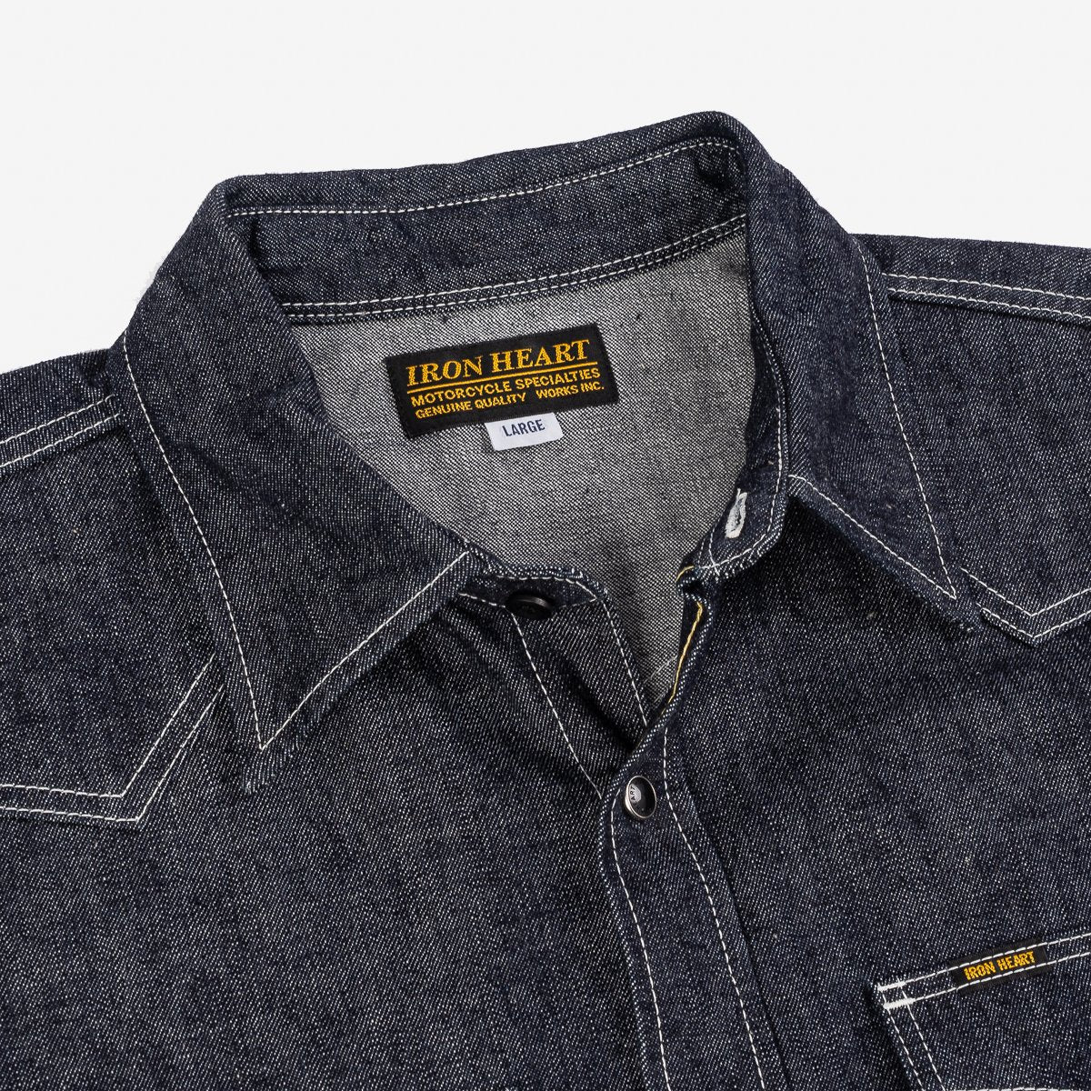 Iron Heart IHSH-320-IND 10oz Selvedge Denim Western Shirt