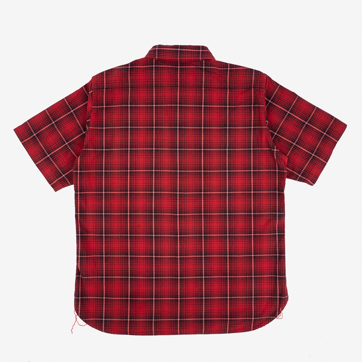 Iron Heart - IHSH-392-RED - 5oz Selvedge Short Sleeved Work Shirt - Red Vintage Check