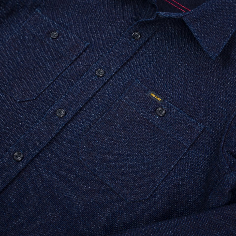 Iron Heart - IHSH-397-IND 21oz Sashiko Work Shirt - Indigo