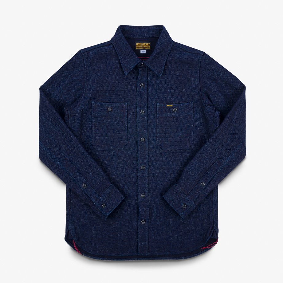 Iron Heart - IHSH-397-IND 21oz Sashiko Work Shirt - Indigo