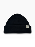 Merz b. Schwanen WATCH CAP, RIBBED STRUCTURE, MERINO WOOL, CLASSIC FIT- Black