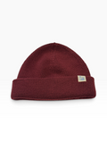 Merz b. Schwanen WATCH CAP, RIBBED STRUCTURE, MERINO WOOL, CLASSIC FIT- Burgundy