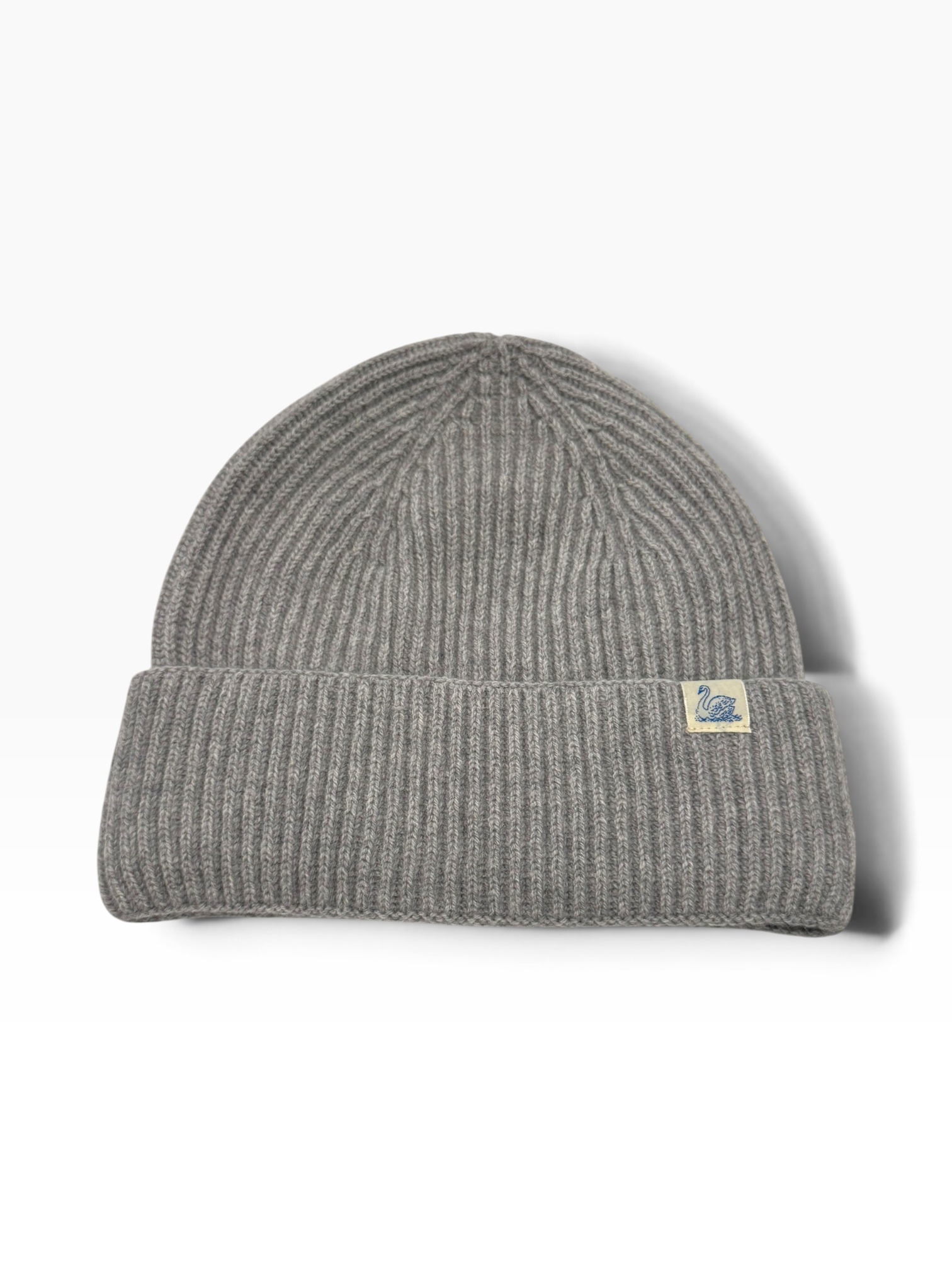 Merz b. Schwanen SKBN05 beanie, merino-silk-cashmere blend - Grey Mel.