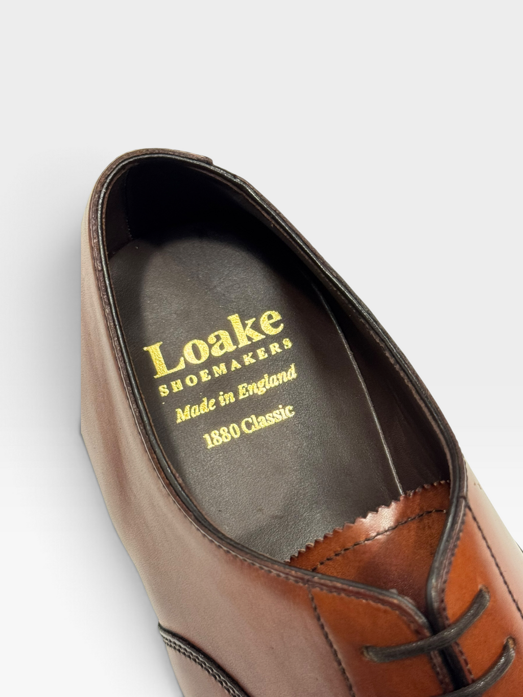 Loake 1880 Aldwych G Last Mahonagy Calf Oxford Rubber soles