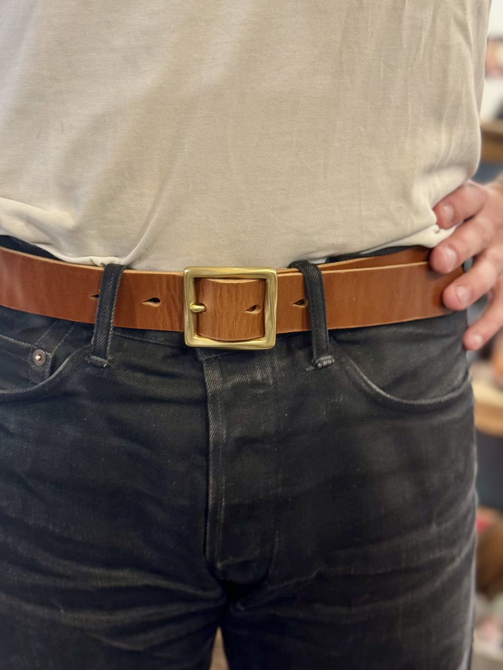 The Rope — Semi Heavy Brass Buckle Belt Copper