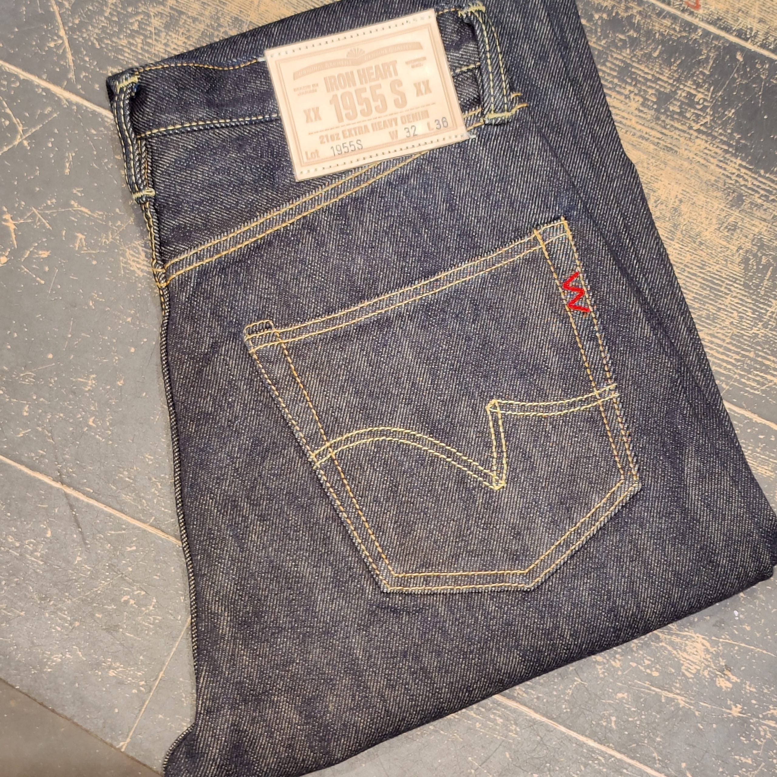 Iron Heart IH-1955S 21oz Selvedge Denim "1955" Straight Cut Jeans - Indigo
