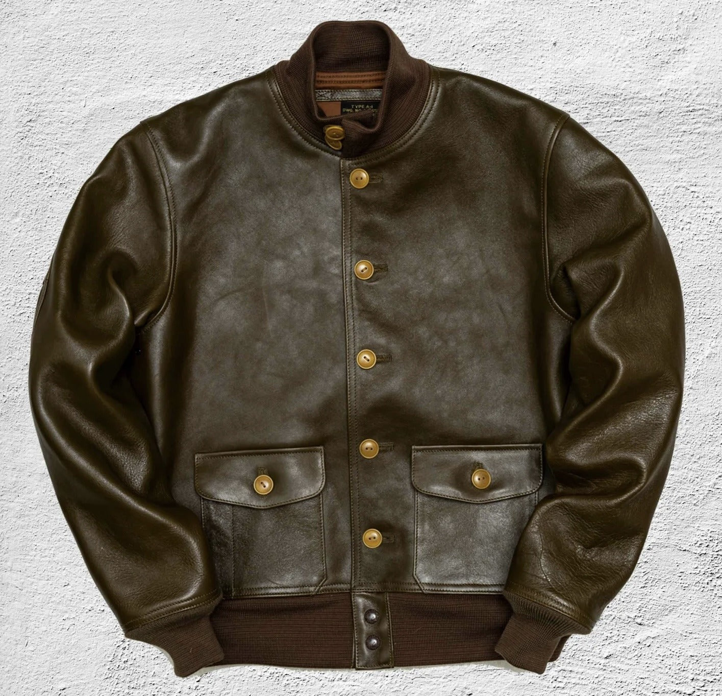 Double Helix TYPE N-1 DECK JACKET Horsehide - OLIVE